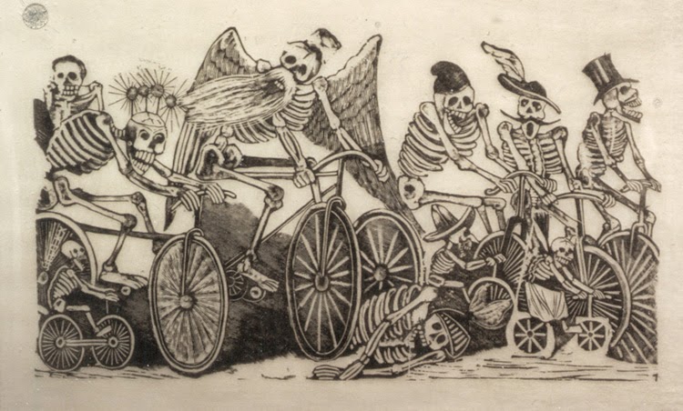 Obra del artista mexicano Jose Guadalupe Posada, festividad de los muertos | Stylefeelfree